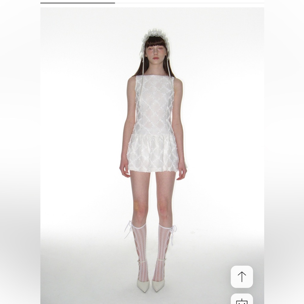 drop waist white dress
